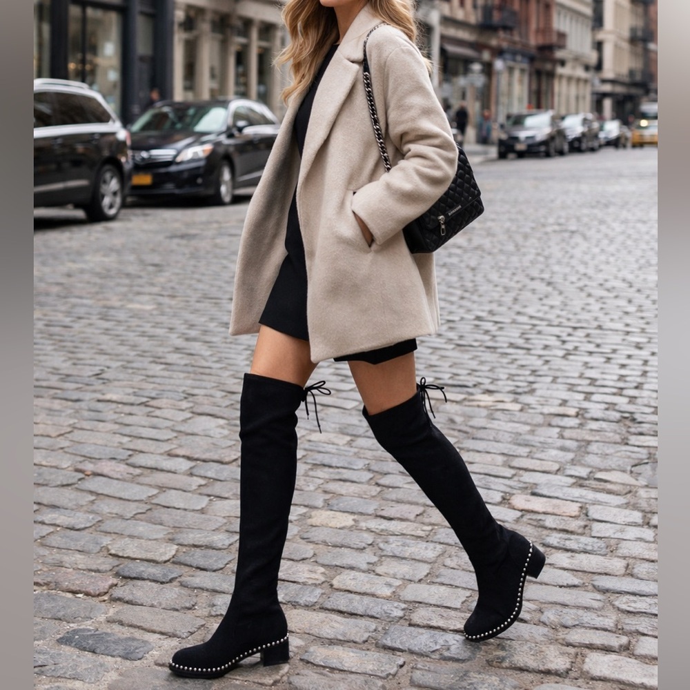 NEW Stuart Weitzman Lowland Pearl Over the Knee Boots